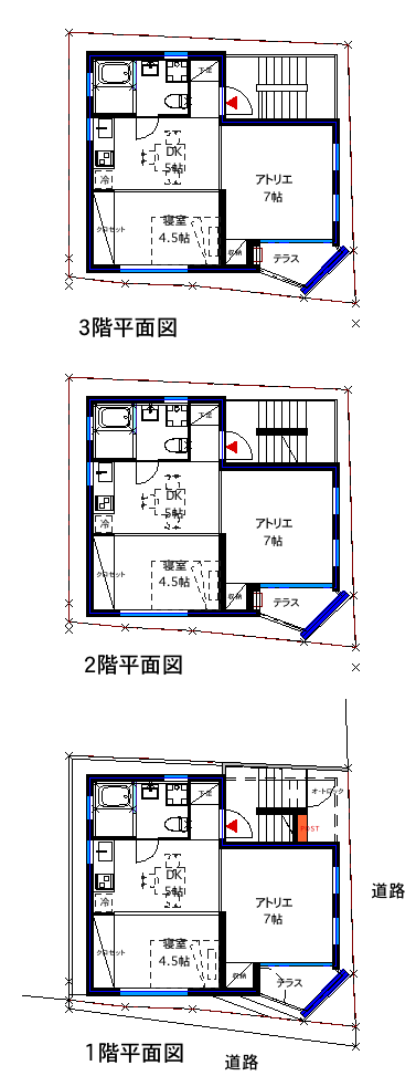 小敷地の賃貸住宅